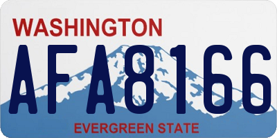 WA license plate AFA8166