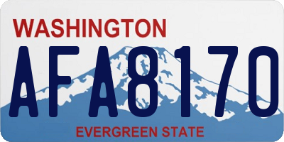 WA license plate AFA8170