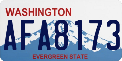 WA license plate AFA8173