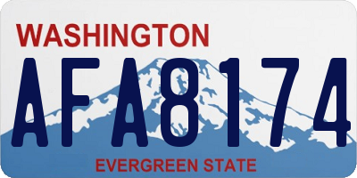 WA license plate AFA8174