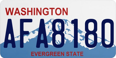 WA license plate AFA8180