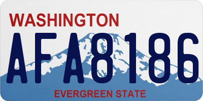 WA license plate AFA8186
