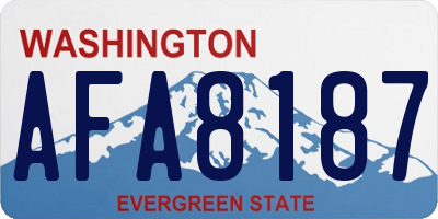 WA license plate AFA8187