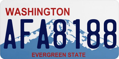 WA license plate AFA8188