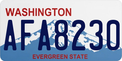 WA license plate AFA8230
