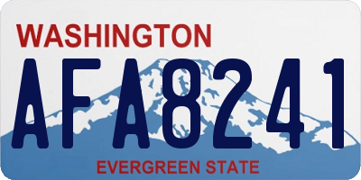 WA license plate AFA8241