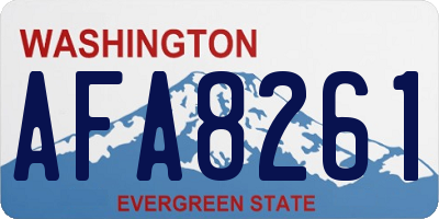 WA license plate AFA8261