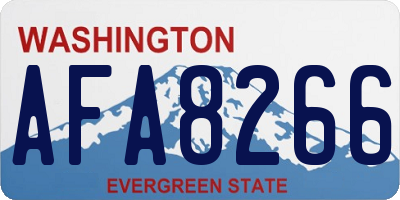 WA license plate AFA8266