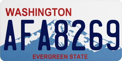 WA license plate AFA8269