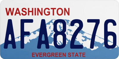 WA license plate AFA8276