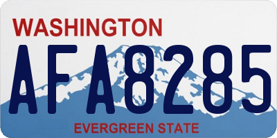 WA license plate AFA8285