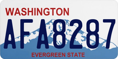 WA license plate AFA8287