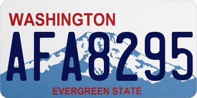 WA license plate AFA8295