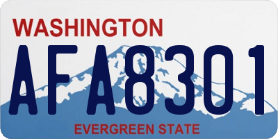 WA license plate AFA8301