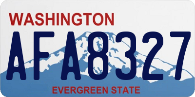 WA license plate AFA8327