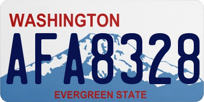 WA license plate AFA8328