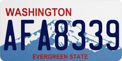 WA license plate AFA8339