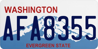WA license plate AFA8355