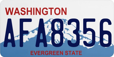 WA license plate AFA8356