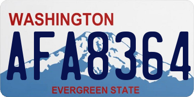 WA license plate AFA8364