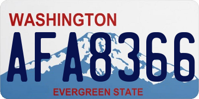 WA license plate AFA8366