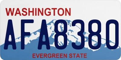 WA license plate AFA8380