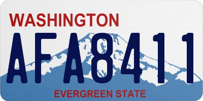 WA license plate AFA8411