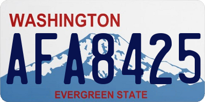 WA license plate AFA8425