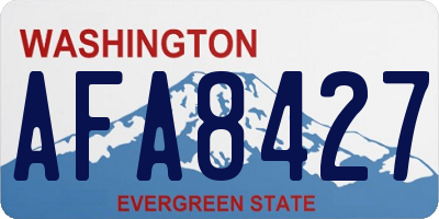WA license plate AFA8427