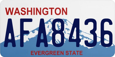 WA license plate AFA8436