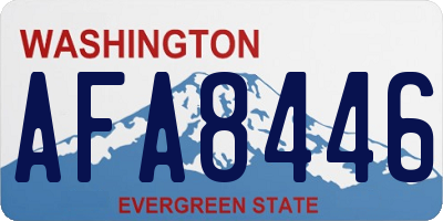 WA license plate AFA8446