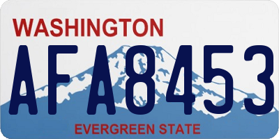 WA license plate AFA8453