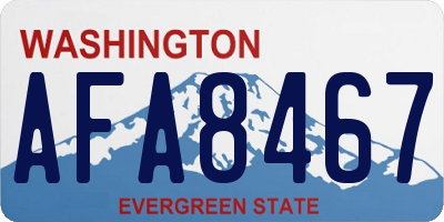 WA license plate AFA8467