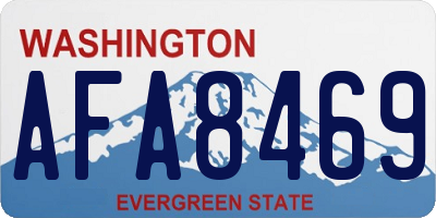 WA license plate AFA8469