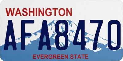 WA license plate AFA8470