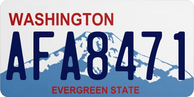 WA license plate AFA8471