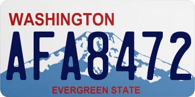 WA license plate AFA8472