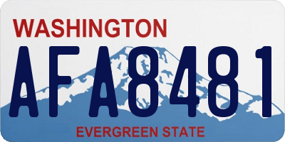 WA license plate AFA8481