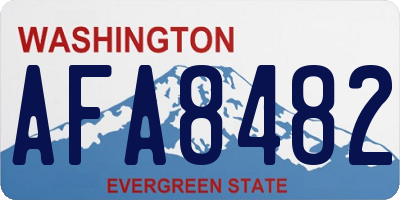WA license plate AFA8482