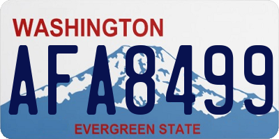 WA license plate AFA8499