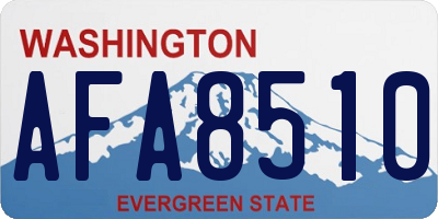 WA license plate AFA8510