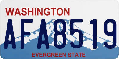 WA license plate AFA8519