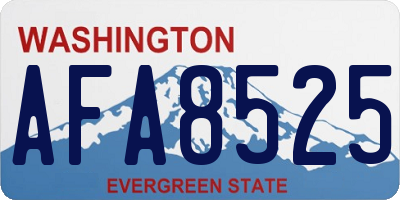 WA license plate AFA8525