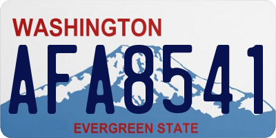 WA license plate AFA8541
