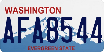 WA license plate AFA8544