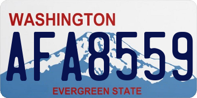 WA license plate AFA8559