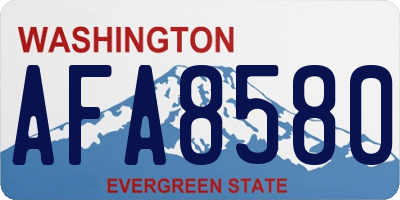 WA license plate AFA8580