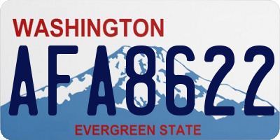 WA license plate AFA8622