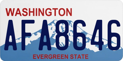 WA license plate AFA8646