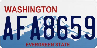 WA license plate AFA8659